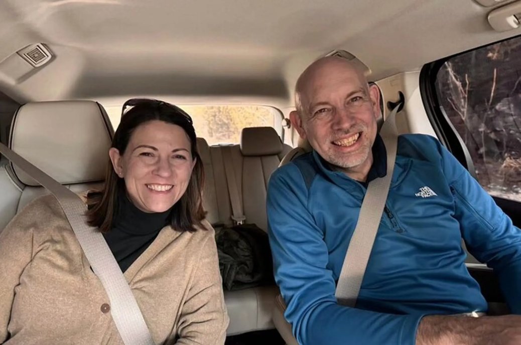 Happy clients in private car