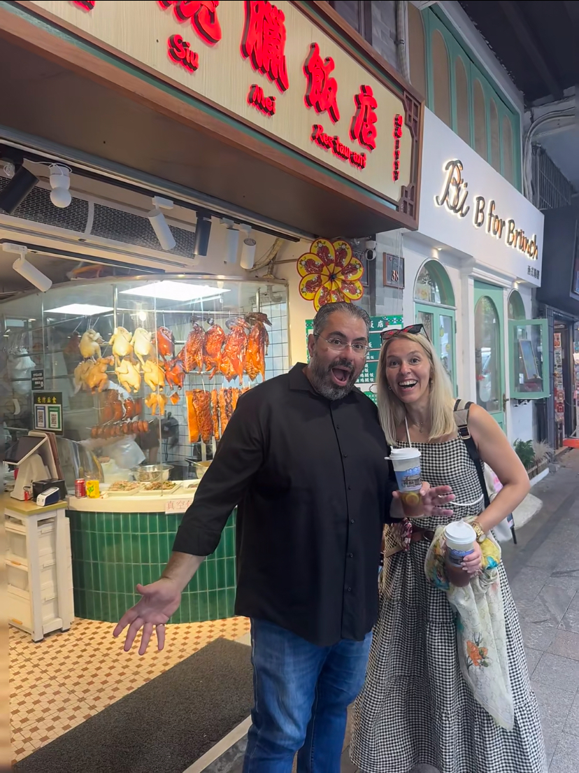 Clients exploring Guangzhou street food