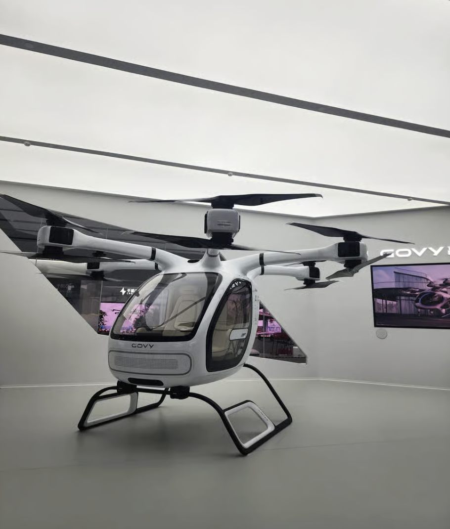 Self-driving robotaxi on a Guangzhou street